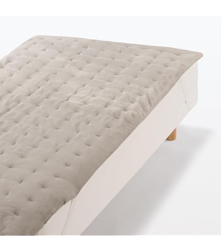 Amazon｜無印良品 ムレにくいあたたかファイバー厚手敷パッド グレー